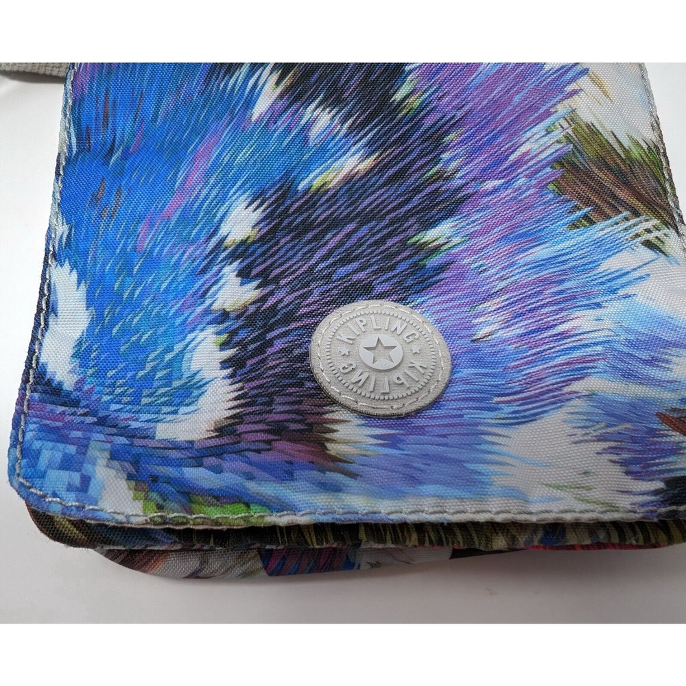 Kipling Purse Crossbody Eldorado Small Gray Tie Dye Print Nylon Bag - Picture 15 of 15